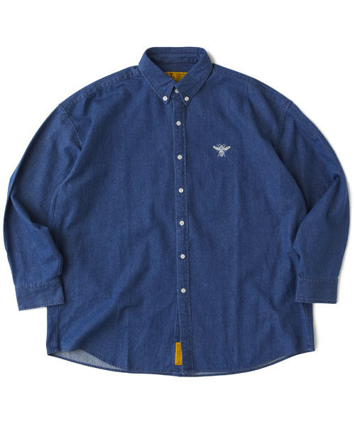 FAT（エフエイティー）の「B.D.Dee（シャツ/ブラウス・メンズ・ブルー/ブラック/サックスブルー・TITCH(M)/SKINNY(L)/FAT(XL)/JUMBO(XXL)）」の3枚目の写真