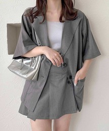 【apres jour clair】【セットアップ着用可能】半袖ジャケット【ZOZOTOWN限定アイテム】