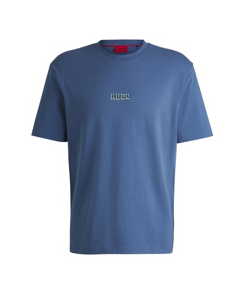 HUGO(ヒューゴ)の「ラージHUGOバックロゴ リラックスフィット コットンTシャツ(Tシャツ/カットソー・メンズ・ブラック/ホワイト/ブルー・XL/L/M/XXL/S/XS)」の15枚目の写真