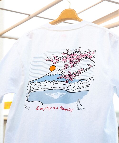 UNISEX〉BEAMS JAPAN / 別注 富士山 Tシャツ（Tシャツ/カットソー