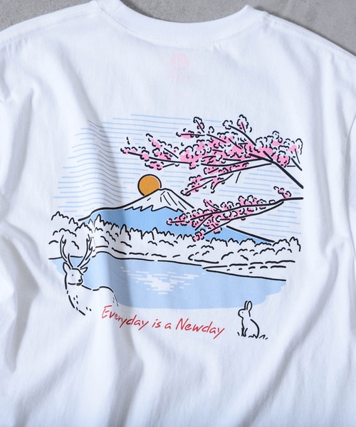 BEAMS JAPAN(ビームス ジャパン)の「〈UNISEX〉BEAMS JAPAN / 別注 富士山 Tシャツ(Tシャツ/カットソー・メンズ・ホワイト・LARGE/X-LARGE/MEDIUM/SMALL)」の5枚目の写真