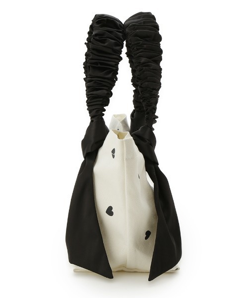 SNIDEL HOME（スナイデルホーム）の「オーガニックキャンバストート -SMALL-（HEART）（トートバッグ・レディース・ブラック/ライトピンク・FREE）」の6枚目の写真