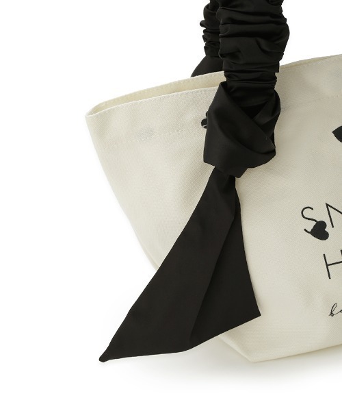 SNIDEL HOME（スナイデルホーム）の「オーガニックキャンバストート -SMALL-（HEART）（トートバッグ・レディース・ブラック/ライトピンク・FREE）」の8枚目の写真