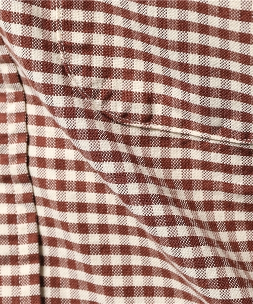 coen(コーエン)の「ギンガムチェックボタンダウンシャツ(シャツ/ブラウス・メンズ・ブラック/ブラウン/ネイビー・SMALL/MEDIUM/LARGE/X-SMALL/X-LARGE)」の7枚目の写真