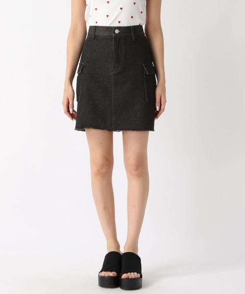 FOREVER 21（フォーエバー トゥエンティーワン）の「【2024SS】カーゴミニデニムスカート（デニムスカート・レディース・ブラック/ブルー・SMALL/MEDIUM）」の9枚目の写真