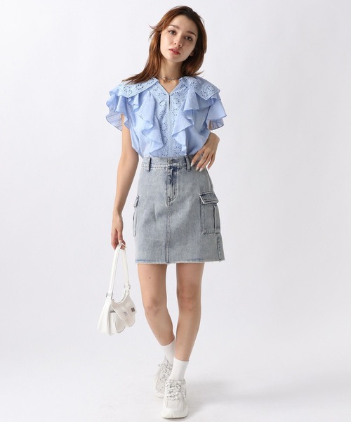 FOREVER 21（フォーエバー トゥエンティーワン）の「【2024SS】カーゴミニデニムスカート（デニムスカート・レディース・ブラック/ブルー・SMALL/MEDIUM）」の19枚目の写真