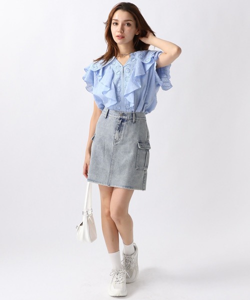 FOREVER 21（フォーエバー トゥエンティーワン）の「【2024SS】カーゴミニデニムスカート（デニムスカート・レディース・ブラック/ブルー・SMALL/MEDIUM）」の21枚目の写真