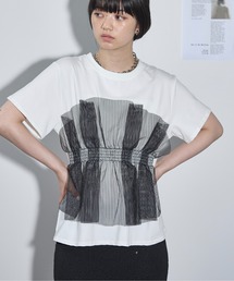 チュールビスチェレイヤードTシャツ