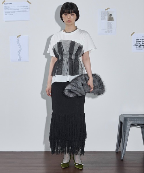 セール】チュールビスチェレイヤードTシャツ（Tシャツ/カットソー