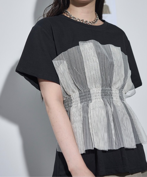 セール】チュールビスチェレイヤードTシャツ（Tシャツ/カットソー