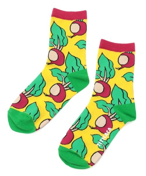 チチカカ（チチカカ）の「フードモチーフソックス 23-25cm（ソックス/靴下・レディース・イエロー/ホワイト/ブルー・FREE）」の7枚目の写真
