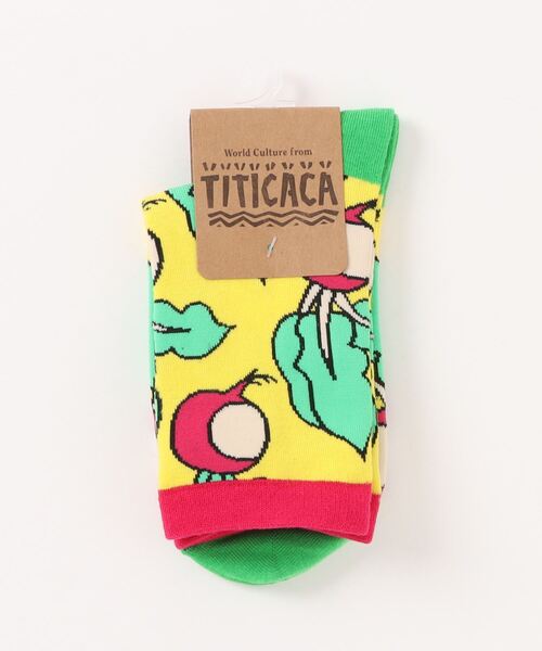 チチカカ（チチカカ）の「フードモチーフソックス 23-25cm（ソックス/靴下・レディース・イエロー/ホワイト/ブルー・FREE）」の9枚目の写真