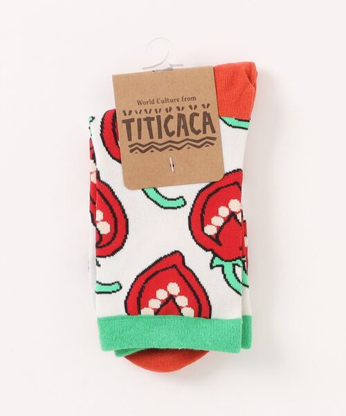 チチカカ（チチカカ）の「フードモチーフソックス 23-25cm（ソックス/靴下・レディース・イエロー/ホワイト/ブルー・FREE）」の10枚目の写真