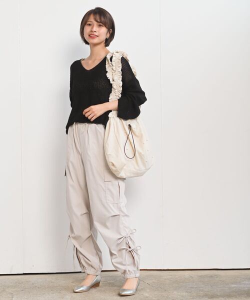 rps(アールピーエス)の「ナイロンアソートフリルBAG(ショルダーバッグ・レディース・アイボリー/ホワイト系その他4/ブラック系その他2/ブラック系その他3/ブラック・フリー)」の17枚目の写真