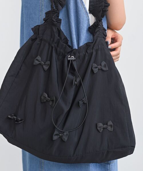 rps(アールピーエス)の「ナイロンアソートフリルBAG(ショルダーバッグ・レディース・アイボリー/ホワイト系その他4/ブラック系その他2/ブラック系その他3/ブラック・フリー)」の9枚目の写真