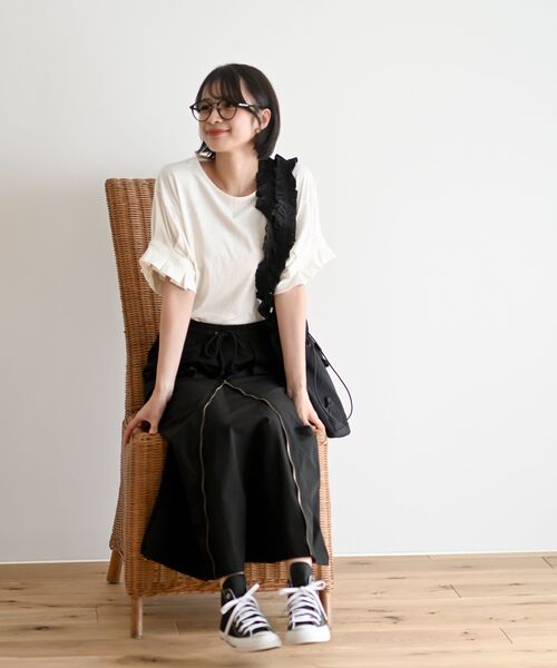 rps(アールピーエス)の「ナイロンアソートフリルBAG(ショルダーバッグ・レディース・アイボリー/ホワイト系その他4/ブラック系その他2/ブラック系その他3/ブラック・フリー)」の11枚目の写真