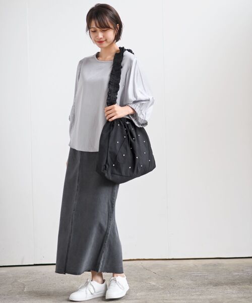 rps(アールピーエス)の「ナイロンアソートフリルBAG(ショルダーバッグ・レディース・アイボリー/ホワイト系その他4/ブラック系その他2/ブラック系その他3/ブラック・フリー)」の12枚目の写真