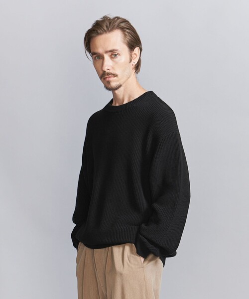BEAUTY&YOUTH UNITED ARROWS(ビューティーアンドユースユナイテッドアローズ)の「クリスプ アゼ フォルム クルーネック ニット ‐ウォッシャブル‐(ニット/セーター・メンズ・ブラック/ロイヤルブルー/その他2/その他1/ライトグレー・XL/L/M/S)」の8枚目の写真