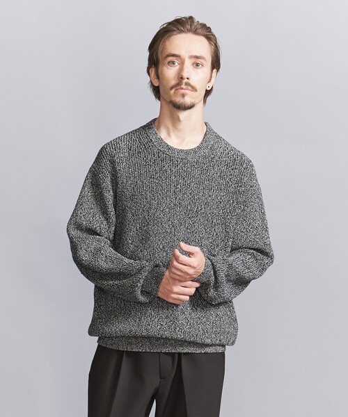 BEAUTY&YOUTH UNITED ARROWS(ビューティーアンドユースユナイテッドアローズ)の「クリスプ アゼ フォルム クルーネック ニット ‐ウォッシャブル‐(ニット/セーター・メンズ・ブラック/ロイヤルブルー/その他2/その他1/ライトグレー・XL/L/M/S)」の19枚目の写真