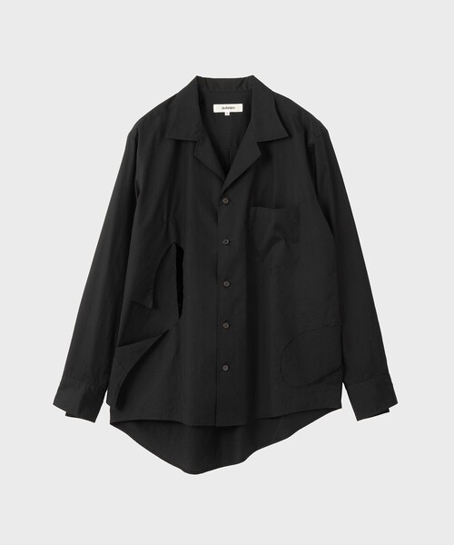 Sulvam オープンカラーカッティングシャツ sulvam/サルバム】ブロークンオープンカラーシャツ（シャツ
