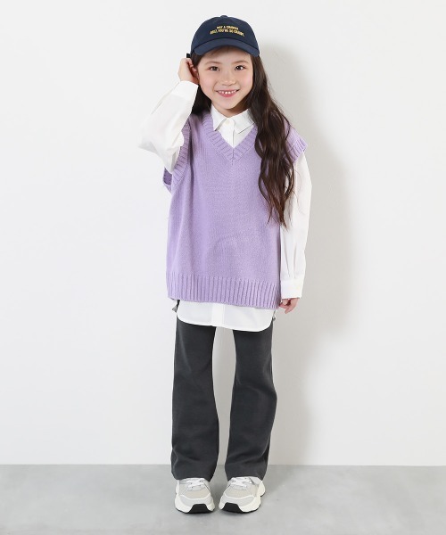devirock(デビロック)の「ウルトラストレッチ セミフレアパンツ(やわらかタッチ)(その他パンツ・キッズ・ヘザーチャコール/グレー系1/ネイビー系1/ダークブラウン/ブラック/ブルー系6/パープル系5/ブルー系1・100cm/110cm/120cm/130cm/140cm/150cm/160cm)」の9枚目の写真