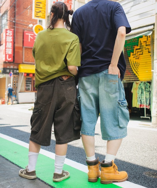 WudgeBoy（ワッジボーイ）の「Denim half cargo pants（その他パンツ・レディース・ブラック/ブルー・MEDIUM/LARGE）」の5枚目の写真