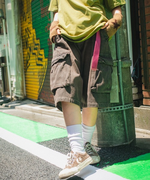 WudgeBoy（ワッジボーイ）の「Denim half cargo pants（その他パンツ・レディース・ブラック/ブルー・MEDIUM/LARGE）」の7枚目の写真
