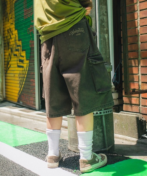 WudgeBoy（ワッジボーイ）の「Denim half cargo pants（その他パンツ・レディース・ブラック/ブルー・MEDIUM/LARGE）」の8枚目の写真
