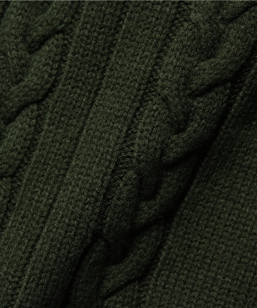 WEGO（ウィゴー）の「◆WEGO/ケーブルVネックニット（ニット/セーター・メンズ・グリーン/マスタード/オフホワイト/ブラック・MEDIUM/LARGE）」の9枚目の写真