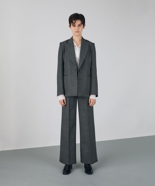 ウールムリネ シングルブレストジャケット（テーラードジャケット