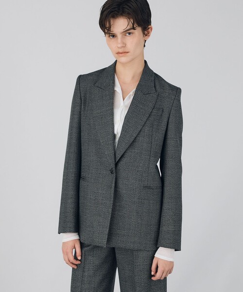 TOTEME 定価117,000円 シングルブレストテーラードジャケット グレー TOTEME 定価117,000円 シングルブレストテーラードジャケット グレー