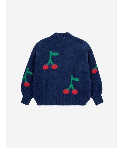 BOBO CHOSES（ボボショーズ）の「Bobo Cherry all over turtle neck jumper（ニット/セーター・キッズ・ネイビー・4-5YEAR/2-3YEAR/6-7YEAR）」の3枚目の写真