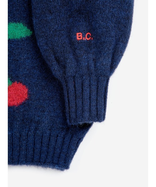 BOBO CHOSES（ボボショーズ）の「Bobo Cherry all over turtle neck jumper（ニット/セーター・キッズ・ネイビー・4-5YEAR/2-3YEAR/6-7YEAR）」の5枚目の写真