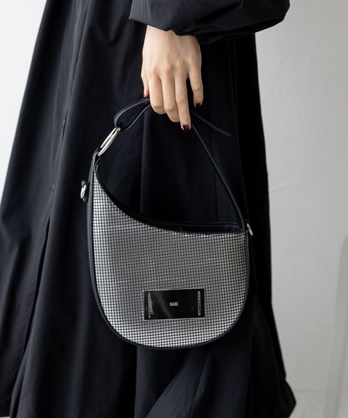 HARE（ハレ）の「ムーンガタミニバッグ(HARE)（ハンドバッグ・レディース・ブラック/シルバー・FREE）」の8枚目の写真