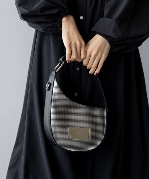 HARE（ハレ）の「ムーンガタミニバッグ(HARE)（ハンドバッグ・レディース・ブラック/シルバー・FREE）」の9枚目の写真