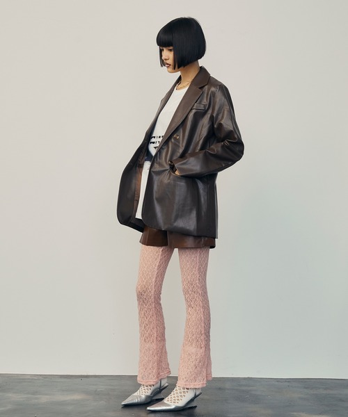 フェイクレザーショートパンツ【uyu./ウユ】（その他パンツ）｜uyu