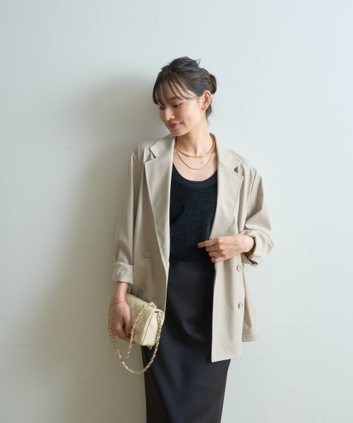 Rouge vif(ルージュヴィフ)の「モールニットタンクトップ(タンクトップ・レディース・アイボリー/ブラック・フリー)」の17枚目の写真
