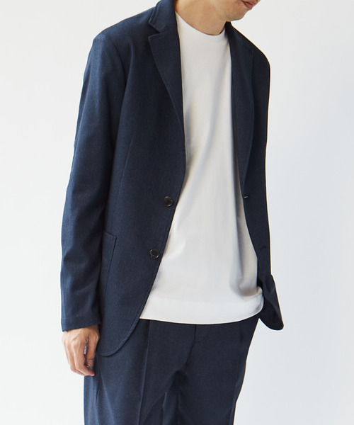MEN'S MELROSE(メンズメルローズ)の「エクストレッチトラベストカットジャケット(セットアップ可)(テーラードジャケット・メンズ・グレー/ネイビー・2/3/4/5)」の3枚目の写真