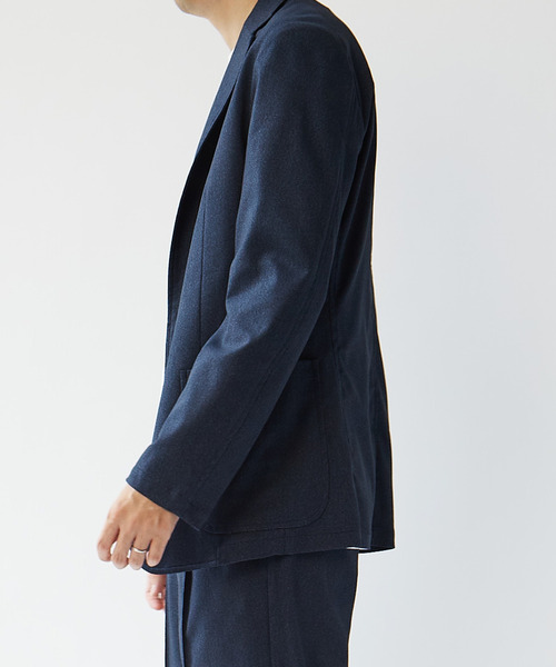 MEN'S MELROSE(メンズメルローズ)の「エクストレッチトラベストカットジャケット(セットアップ可)(テーラードジャケット・メンズ・グレー/ネイビー・2/3/4/5)」の4枚目の写真