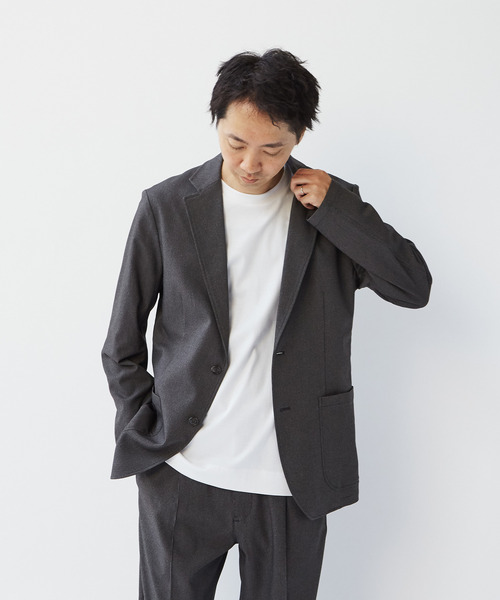 MEN'S MELROSE(メンズメルローズ)の「エクストレッチトラベストカットジャケット(セットアップ可)(テーラードジャケット・メンズ・グレー/ネイビー・2/3/4/5)」の7枚目の写真