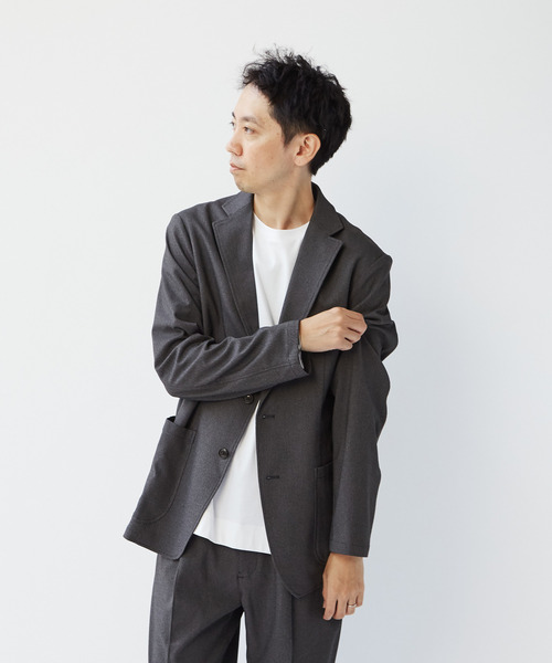 MEN'S MELROSE(メンズメルローズ)の「エクストレッチトラベストカットジャケット(セットアップ可)(テーラードジャケット・メンズ・グレー/ネイビー・2/3/4/5)」の8枚目の写真