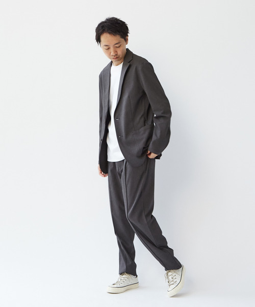 MEN'S MELROSE(メンズメルローズ)の「エクストレッチトラベストカットジャケット(セットアップ可)(テーラードジャケット・メンズ・グレー/ネイビー・2/3/4/5)」の9枚目の写真