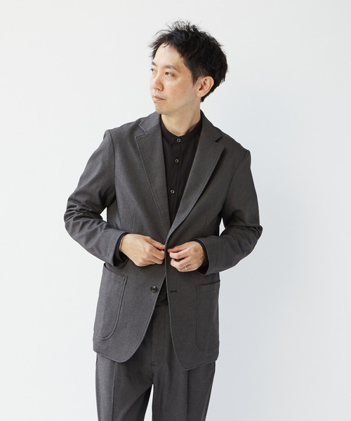 MEN'S MELROSE(メンズメルローズ)の「エクストレッチトラベストカットジャケット(セットアップ可)(テーラードジャケット・メンズ・グレー/ネイビー・2/3/4/5)」の12枚目の写真