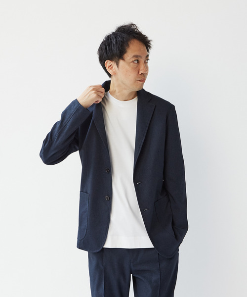 MEN'S MELROSE(メンズメルローズ)の「エクストレッチトラベストカットジャケット(セットアップ可)(テーラードジャケット・メンズ・グレー/ネイビー・2/3/4/5)」の15枚目の写真