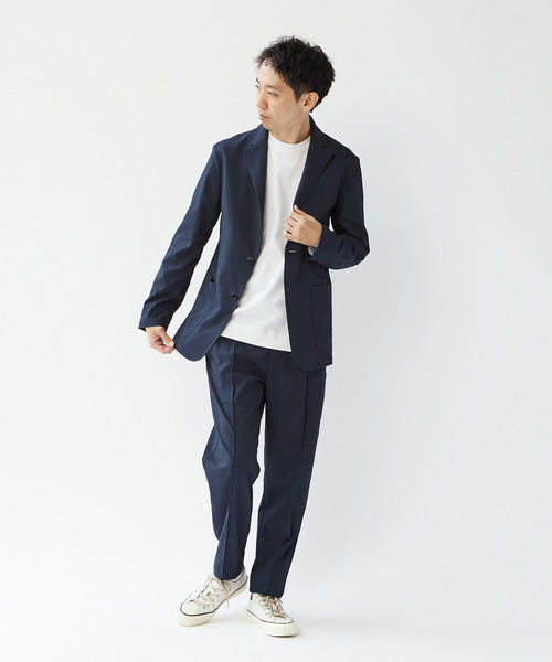 MEN'S MELROSE(メンズメルローズ)の「エクストレッチトラベストカットジャケット(セットアップ可)(テーラードジャケット・メンズ・グレー/ネイビー・2/3/4/5)」の16枚目の写真