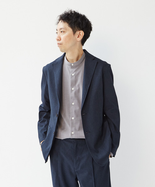 MEN'S MELROSE(メンズメルローズ)の「エクストレッチトラベストカットジャケット(セットアップ可)(テーラードジャケット・メンズ・グレー/ネイビー・2/3/4/5)」の18枚目の写真