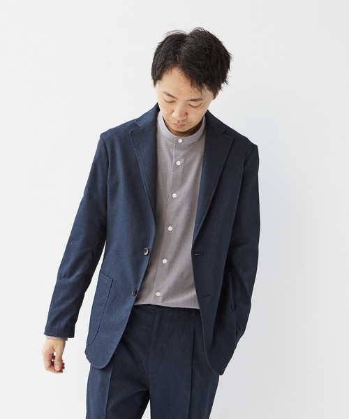 MEN'S MELROSE(メンズメルローズ)の「エクストレッチトラベストカットジャケット(セットアップ可)(テーラードジャケット・メンズ・グレー/ネイビー・2/3/4/5)」の19枚目の写真