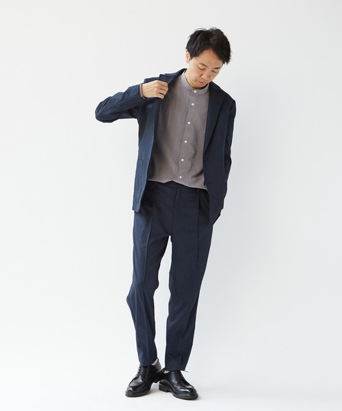 MEN'S MELROSE(メンズメルローズ)の「エクストレッチトラベストカットジャケット(セットアップ可)(テーラードジャケット・メンズ・グレー/ネイビー・2/3/4/5)」の21枚目の写真