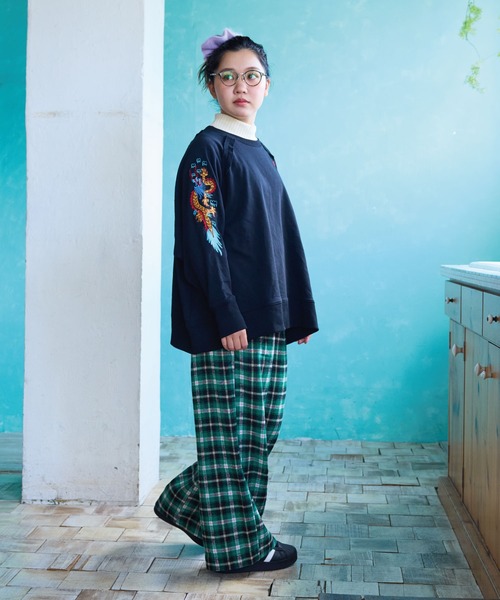 A BOND（アボンド）の「チェックボリュームパンツ/おとな（その他パンツ・レディース・ブラウン/グリーン/イエロー・160cm）」の12枚目の写真