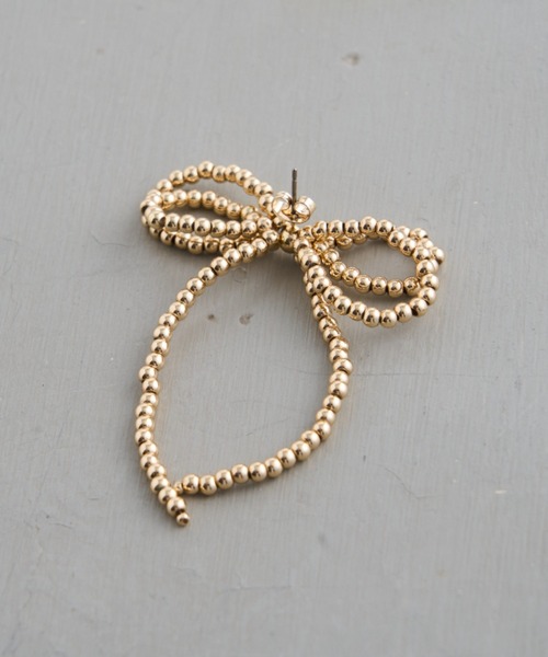 CIAOPANIC TYPY（チャオパニックティピー）の「lilメタルボールリボンピアス（ピアス（両耳用）・レディース・ゴールド/シルバー・ONE SIZE）」の7枚目の写真